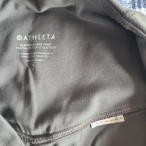 Athleta Gray Blue Elation Flare Yoga Pant Leggings Wide Leg Size Small - Picture 6 of 6